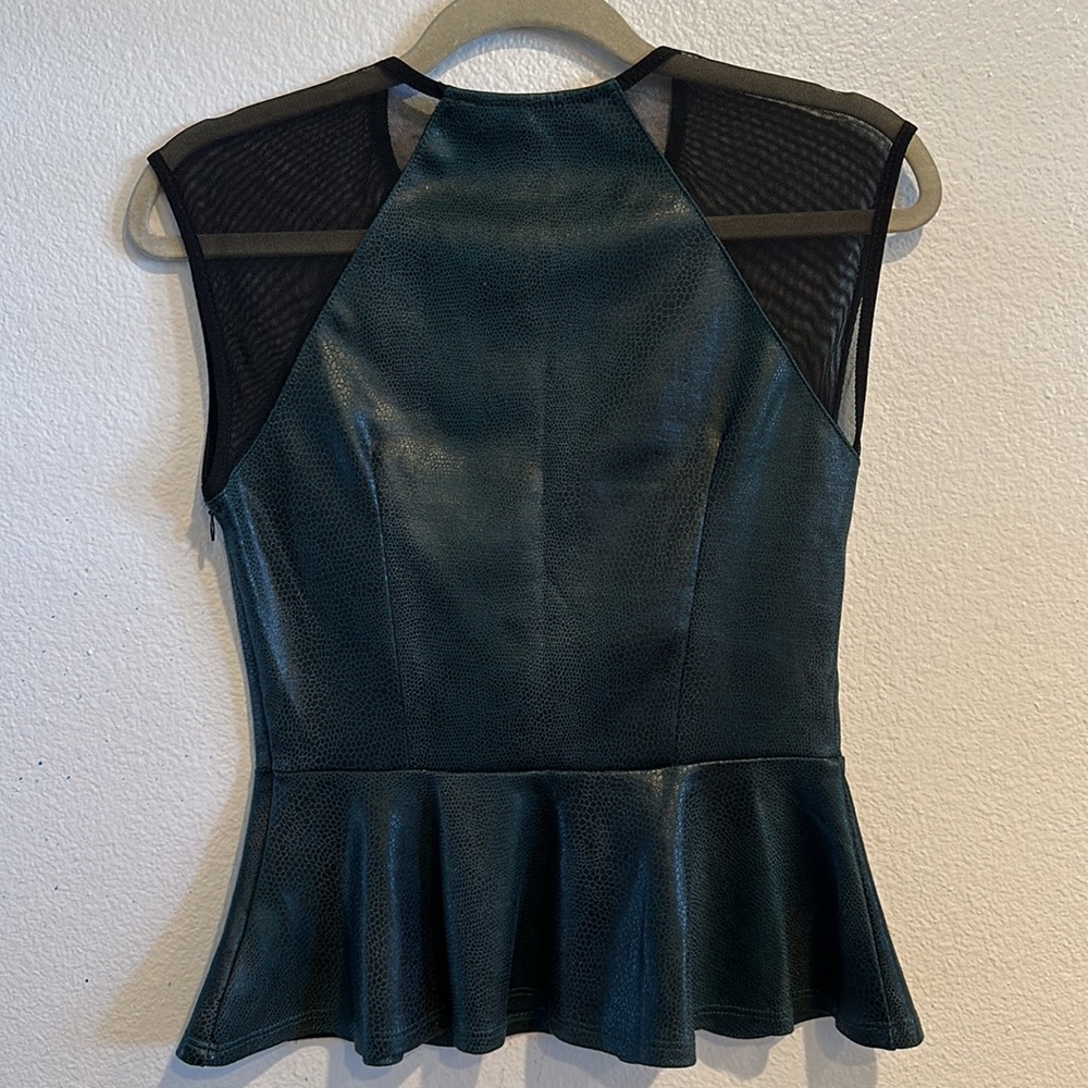 GUESS Python Peplum & Mesh Top - Small - Picture 2 of 11